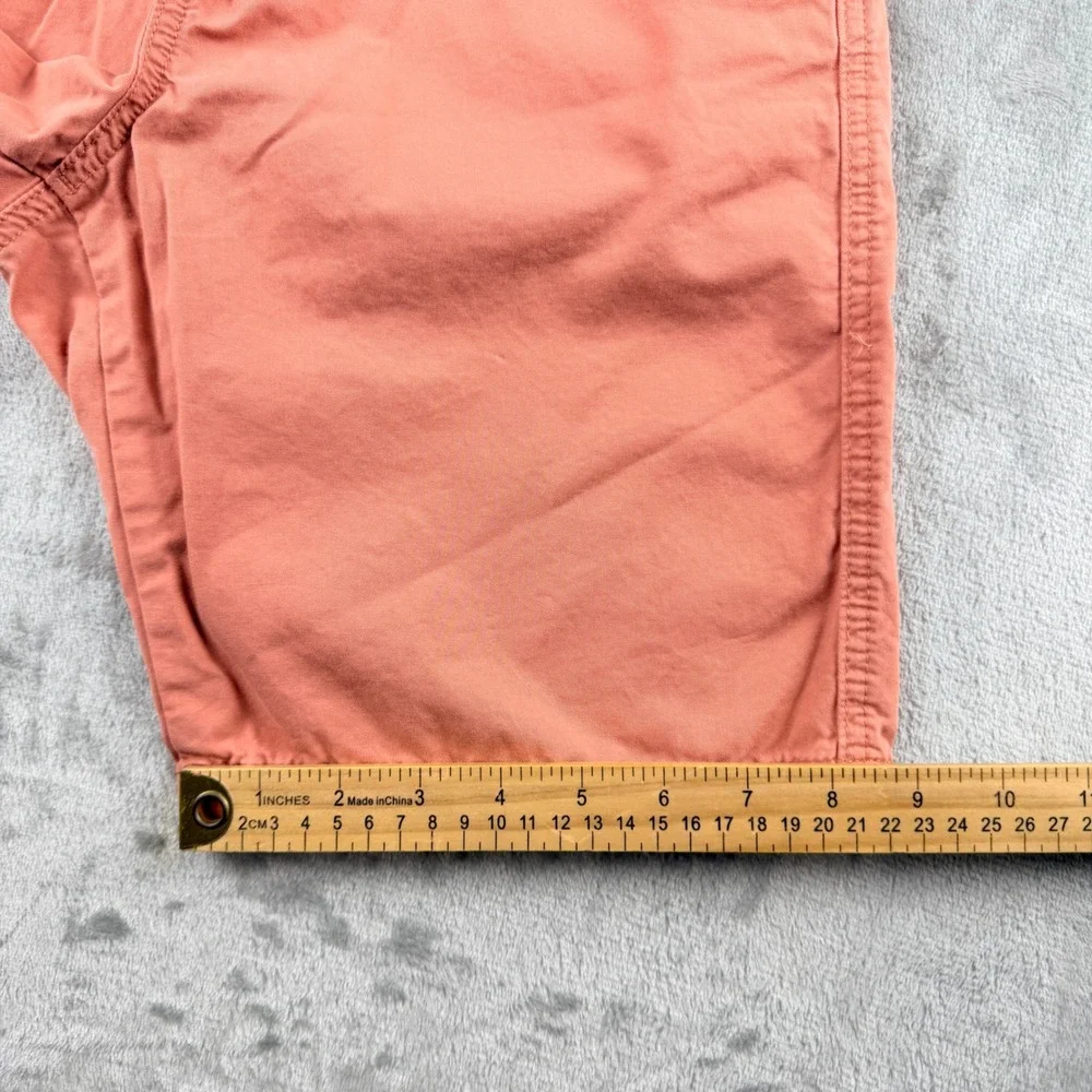 Uniqlo Kids Chino Shorts Salmon Pink Orange Elastic Waist Cotton Size 150 12-02